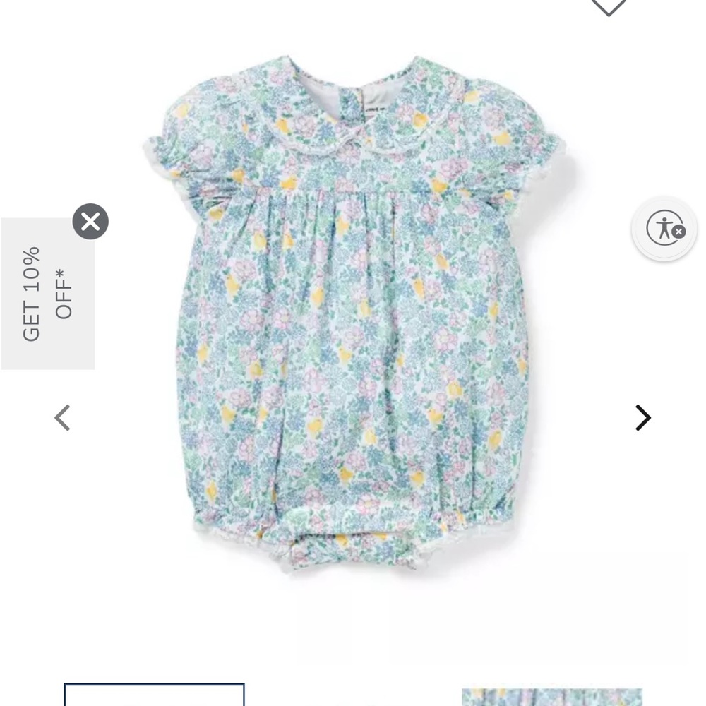 Janie & Jack Baby Girl Bubble Romper